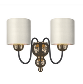 David Hunt Lighting Garbo Bronze Wall Light Bespoke Shades GAR0900